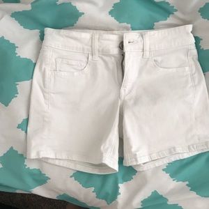 American Eagle white jean shorts